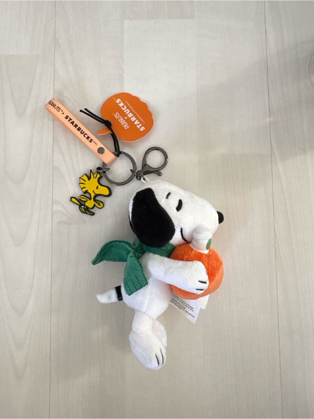 Starbucks Peanuts Snoopy Plush Bag Charm Keychain
